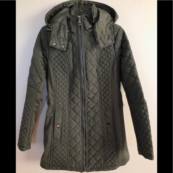 NEW Sebby Collection Quilted Teench Coat Jacket - Picture 8 of 8